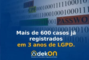 mais de 600 casos em 3 anos de LGPD